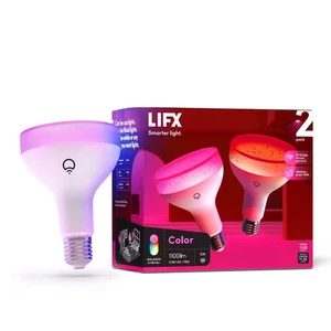 75-Watt Equivalent BR30 Multi-Color Smart Wifi E26 LED Light Bulb, Works W/Alexa - Picture 1 of 12