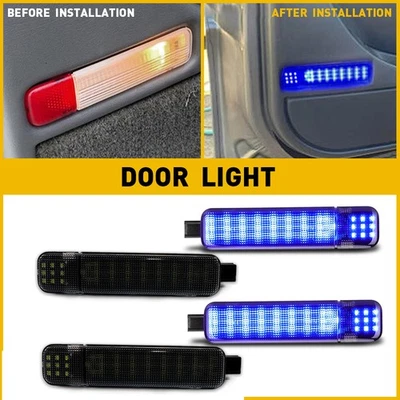 4X Blue Door LED Courtesy Light For 1996-00 GMC Chevrolet C/K 1500 2500 Suburban - Image 1 of 4