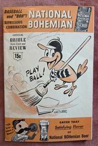 1955 Baltimore Orioles Score Card and Review Brooks Robinson 2nd Game 9/18/1955 - Picture 1 of 15