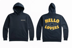 Niall Horan The Show hoodie Hello Lovers navy merch merchandise size Large NEW - Picture 1 of 8