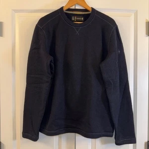 Smartwool Mens Black Crewneck Long Sleeve Sweater Wool Blend Size Large - Picture 1 of 7