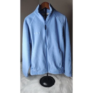 Columbia Damen Fleecejacke durchgehender Reißverschluss puderblau leicht Small S - Bild 1 von 6