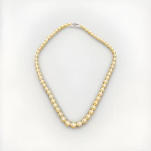 18” Graduated Pearl Necklace With 14k White Gold Clasp - Picture 1 of 5