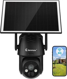 Jennov 4G LTE Cellular Wireless Solar Überwachungskameras Outdoor, 2K No Black - Bild 1 von 9