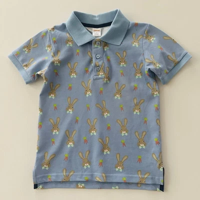 Gymboree Boys 6 Polo Shirt Easter Bunny Spring - Image 1 of 3