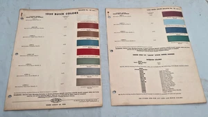 Vintage Dupont 1959 Buick Paint Color Chart Catalog Pages - Picture 1 of 3