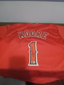 Christian Moore Signed Jersey Los Angeles Angels Autographed Auto Beckett COA - Picture 1 of 4