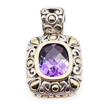 Colgante potenciador amatista John Hardy de plata de ley y oro de 18 quilates de colección Foto 1 de 4