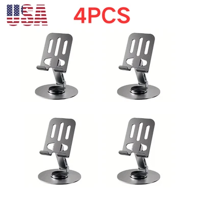 4 PIEZAS Negro Teléfono Tableta Escritorio Soporte Escritorio Soporte Montaje para iPhone iPad Foto 1 de 4