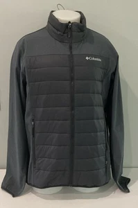Columbia Mens Sz XL-TG Nylon Quilted Sweater Jacket Long Sleeves Full Zip Gray - Picture 1 of 10
