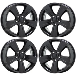 17" Jeep Compass Patriot Gloss Black wheels rims Factory OEM set 2380 EXCHANGE - Picture 1 of 8
