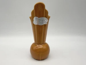 Vtg Shawnee Orange 4.75" Art Deco USA Pottery Miniature Vase Original Sticker - Picture 1 of 7