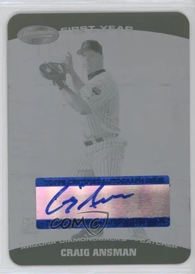 2004 Bowman's Best First Year Auto Printing Plate Cyan 1/1 Craig Ansman 11z5 - Image 1 of 3