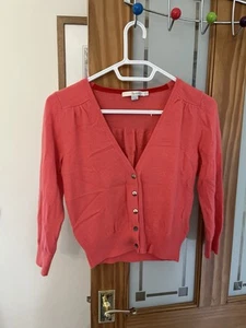 Cárdigan Boden 100% Cashmere Coral UK10 Excelente Estado - Imagen 1 de 4