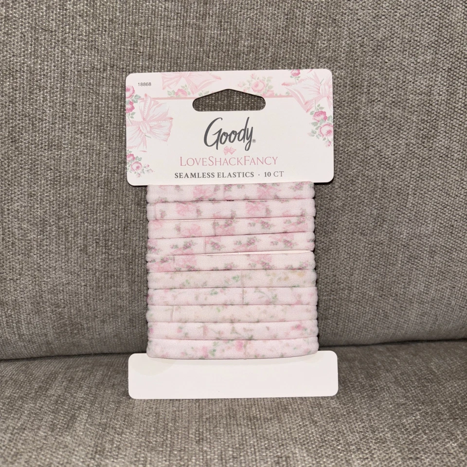 Goody x LoveShackFancy Seamless Elastics - Rosa Beaux and English Ivy Pink