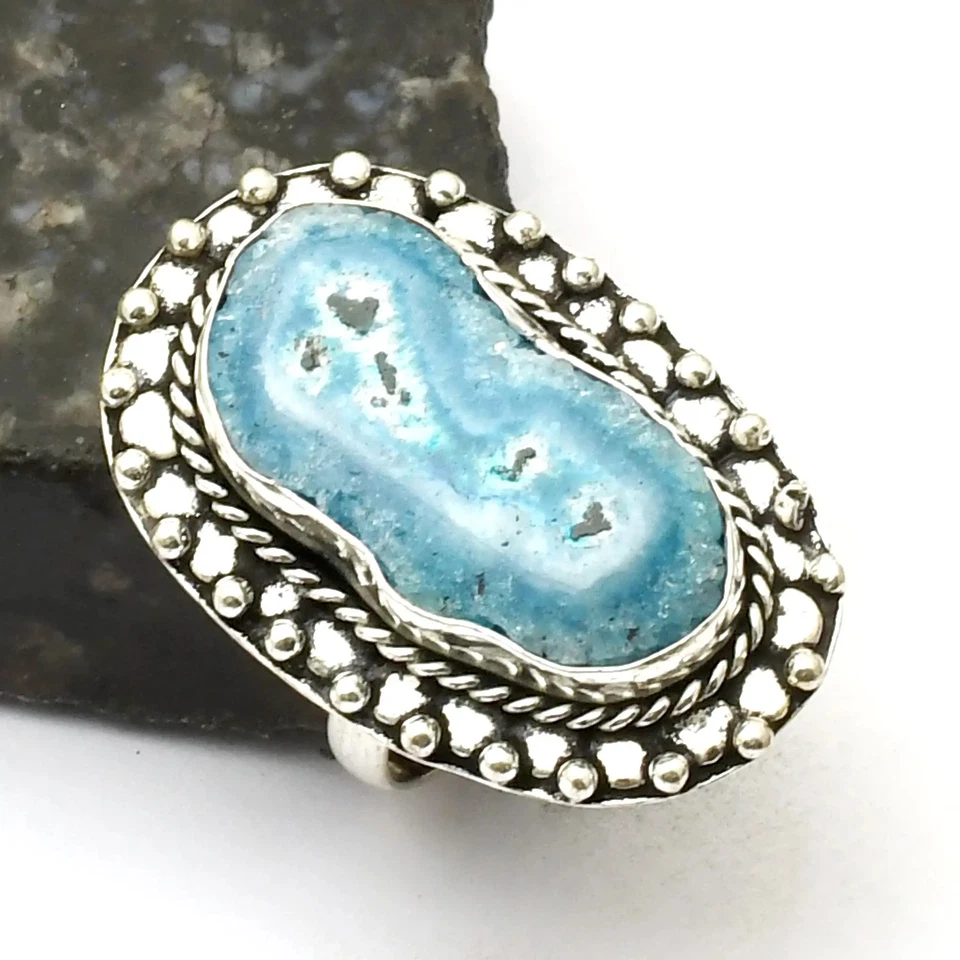 Кольцо ручной работы с солнечным кварцем драгоценными камнями ювелирные изделия для подарка размер США - 8,75 AR 39698 - Изображение 1 из 1