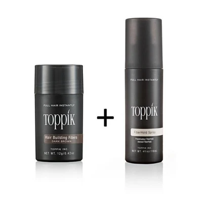 TOPPIK SET 12 g. Haarfasern + Fixier Spray 118ml. Haarverdichtung Streuhaar - Bild 1 von 4
