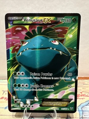 Juego de cartas coleccionables Pokémon Venusaur EX 141/146 XY conjunto base arte completo ultra raro tarjeta holográfica 2014 Foto 1 de 4