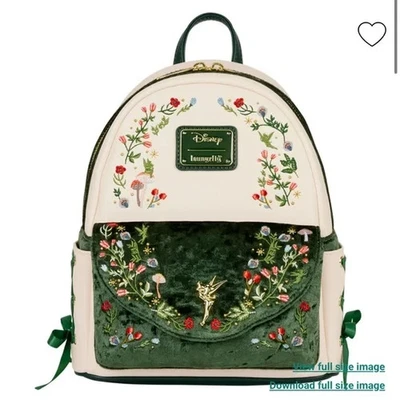 Mini mochila floral exclusiva Loungefly Peter Pan Tinker Bell Foto 1 de 4