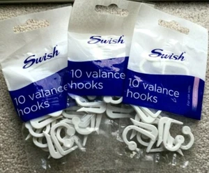 Swish Valance Hooks 3 x packs of 10 ( 30 hooks in total) - Picture 1 of 1