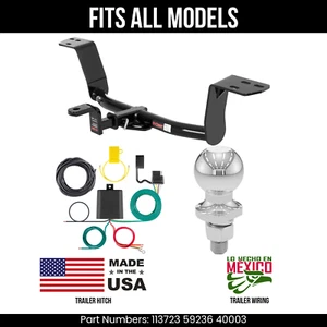 For 2006 Lexus GS300 Trailer Hitch 4 Pin Wiring 2" Ball Fits All Curt 2K 1.25" - Picture 1 of 24