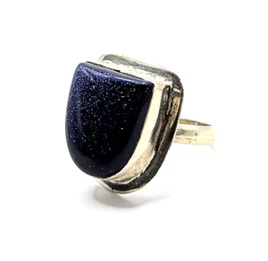 Vintage Designer Goldfluss Ring 925 Silber RW 62 Art.-Nr:1966 - Bild 1 von 5
