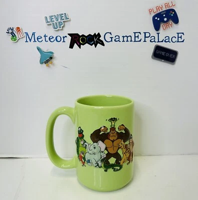 Taza verde Rainforest Café levantada 3DAnimals Cha Frog And Friends logotipo 3/4" Foto 1 de 4