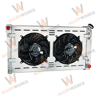 3Row Aluminum Radiator Shroud Fan Fit 1991-1993 Chevy Caprice Buick Roadmaster Foto 1 de 4