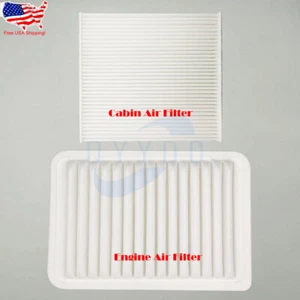 Cabin & Air Filter Combo For Toyota Camry 2.5L 2.4L Engine 2007-2017 17801-0H050 - Foto 1 di 9