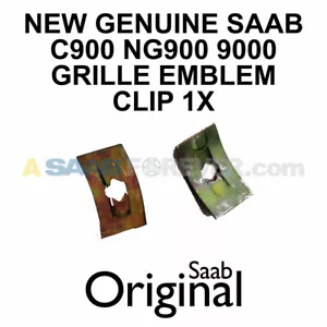 SAAB GRILLE TURBO SAAB EMBLEM CLIP FITS NG900 NEW GENUINE OEM NLA 7919483 - Picture 1 of 3