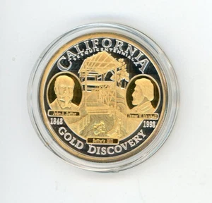 Beautiful 1848-1998 Silver 1 OZ California Gold Discovery Proof Like Medal - Picture 1 of 2