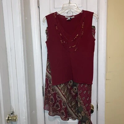 Falda Traje Versalles Vino Multicolor Talla S Sin Mangas Forrada y Volantes Cremallera Foto 1 de 4