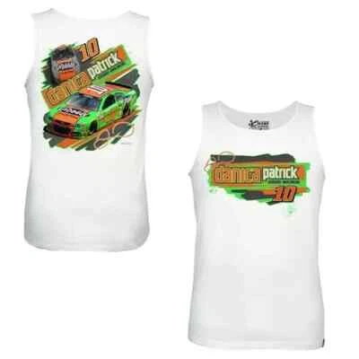 Danica Patrick # 10 Go Daddy Men's White Adult Muscle T-shirt - size Medium - Image 1 of 4