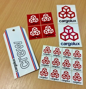 Collection Of Cargolux Stickers And A Crew Luggage Label - Picture 1 of 1