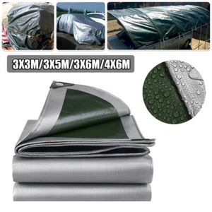 Silber PE Plane Schwerlast Wasserdicht Plane Auto Boot Schwimmbad Abdeckung - Bild 1 von 49