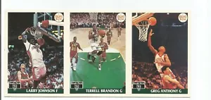 *PROMO* Front Row Draft Pick 91 Uncut Larry Johnson Terrell Brandon Greg Anthony - Picture 1 of 2