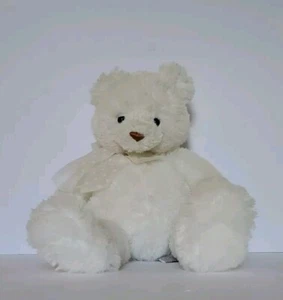GUND BIG BRIGHTON OSO DE PELUCHE BLANCO PELUCHE ANIMAL BLANCO LUNARES LAZO - Imagen 1 de 6