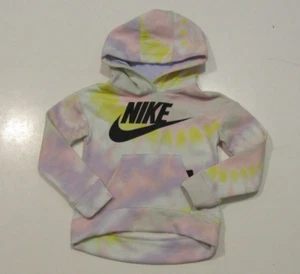 NIKE Girls Club Fleece Purple Chalk Tie Dye Hoodie Size 4 XS 3-4 years NWT - Picture 1 of 2