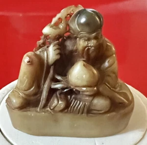 Antq Netsuke Buddha Jade Estate Of Russian Diplomat In Pre Communist China - Picture 1 of 14