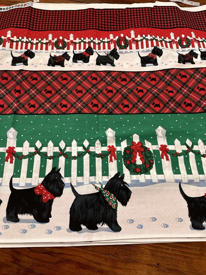 Daisy Kingdom Christmas Scotty Sampler 2 yards Last one***** - Image 1 of 1