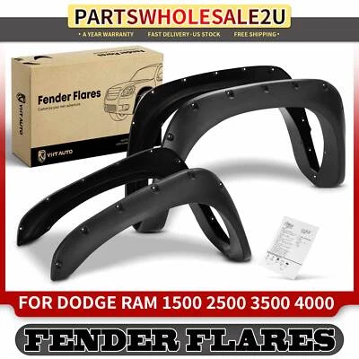 4x Nuevos brotes de guardabarros estilo bolsillo delantero y trasero para Dodge Ram 1500 2500 3500 4500 Foto 1 de 4
