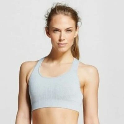 Sujetador deportivo sin costuras C9 Champion para mujer talla XS M espalda deportiva gris jaspeado Foto 1 de 4