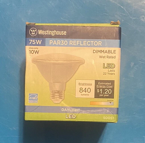 Westinghouse 75W Equivalent PAR30 Bright White Light LED Bulb Med-Base Dimmable  - Image 1 of 4