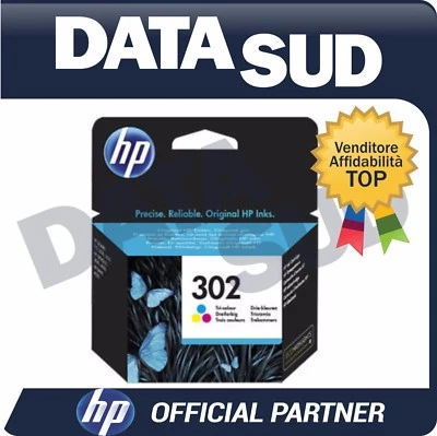 CARTUCCIA HP 302 ORIGINALE TRI-COLORE INK-JET PER HP OFFICEJET 3830