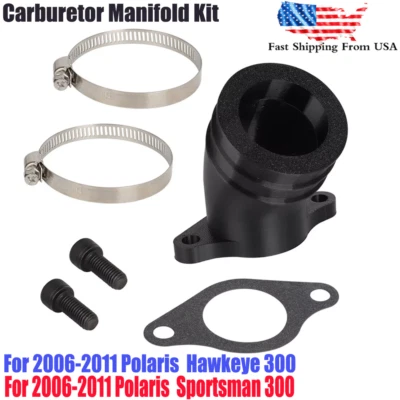 For 2006-11 Polaris Hawkeye Sportsman 300 Intake Boot Carburetor Adaptor 3089806 - Image 1 of 4