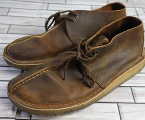 Clarks Originals Herren Geteilte Zehe Stiefel Braun Leder Schnürung Größe 11 - Bild 1 von 9