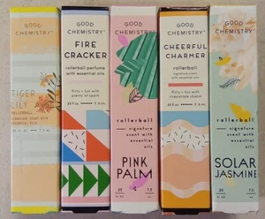 Good Chemistry Variety of Rollerball Perfume 0.25 fl oz ea. Lot Of 5. - Picture 1 of 2