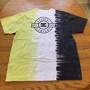 DC Shoes Half and Half Tee T-Shirt Mens Size XL 100% Cotton High Quality Tie Dye - Picture 1 of 8