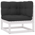 Garden Corner Sofa With Nthracite Cushions Solid Pinewood F3v9