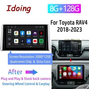 Radio for Toyota RAV4 Android Stereo 2019 2020 2021 2022 IPS 10.2in Touch Screen - Picture 1 of 19
